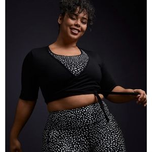 Torrid yoga wrap crop top